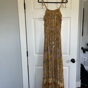 Spell Wild Bloom strappy maxi in mustard
